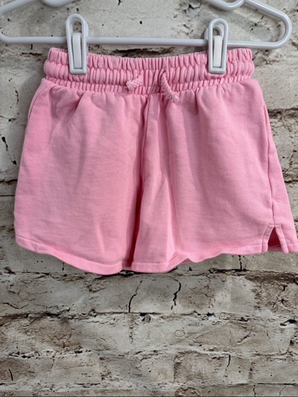 Zara Pink Elastic-Waist Knit Shorts